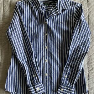 Ralph Lauren Navy and White Striped Shirt